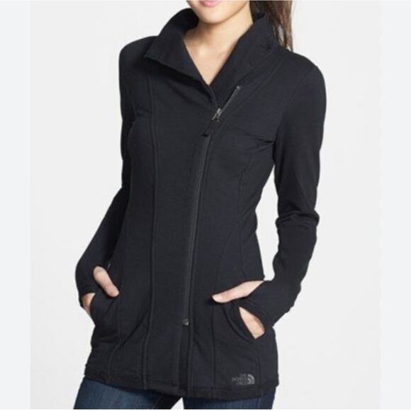 The North Face Jacket Womens Small Black Wrap-Ture Yoga Tunic Full Zip Athletic - Picture 1 of 13